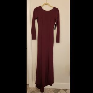 Lulus burgundy longsleeve dress